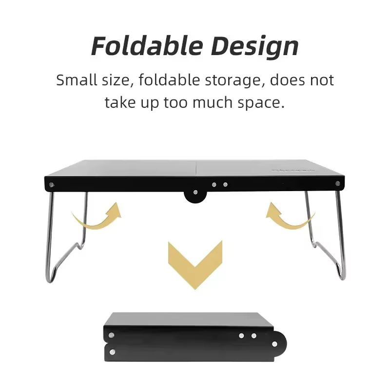 Table pliante de camping de petite taille, tables de pique-nique d'extérieur en alliage d'aluminium léger, bureau de café pliable pour la randonnée et la pêche