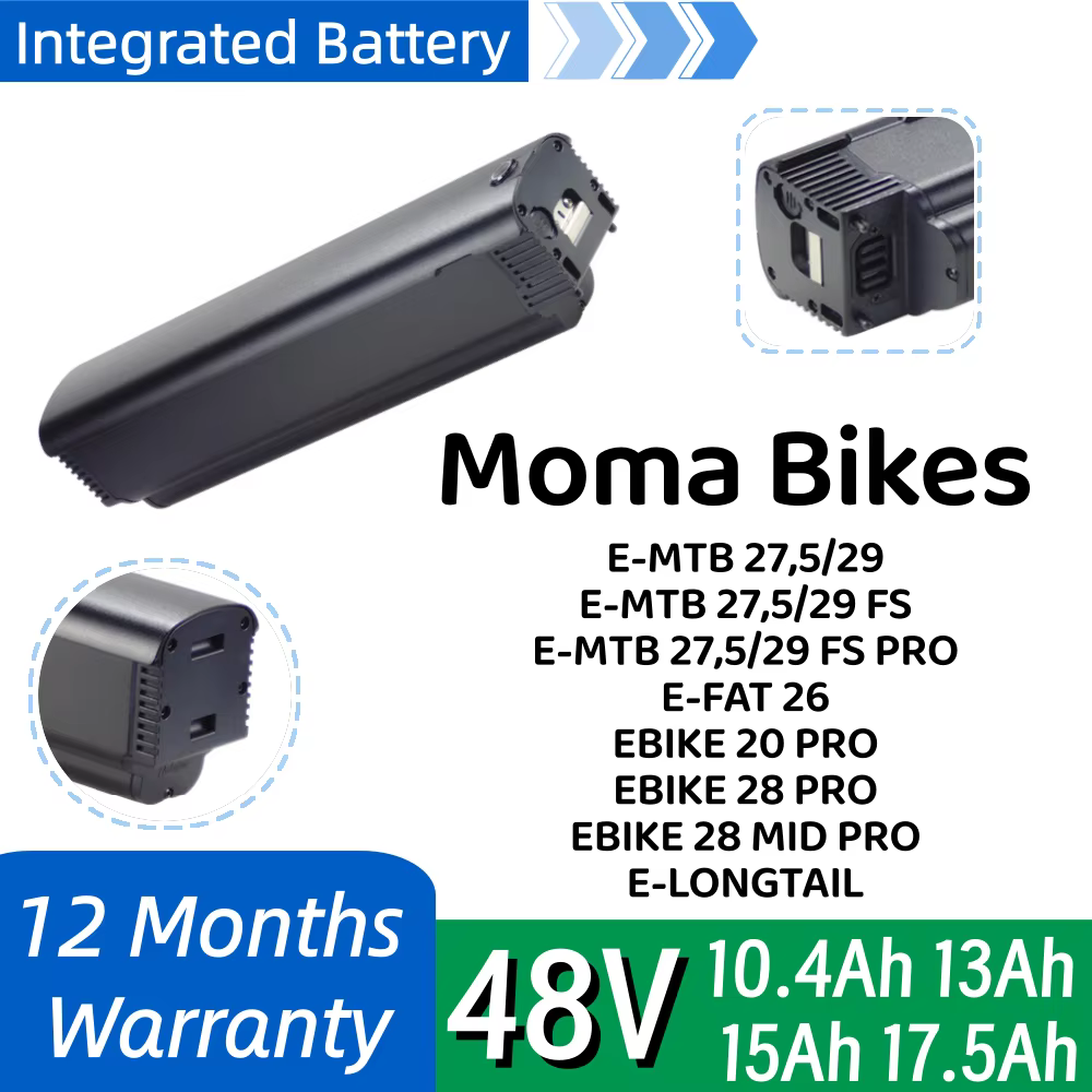 Batterie lithium-ion MOMA Ebike 20 28 MID PRO 48V 10.4Ah 13Ah 15Ah 17.5Ah pour E-LONGTAIL E-FAT 26 E-MTB 27