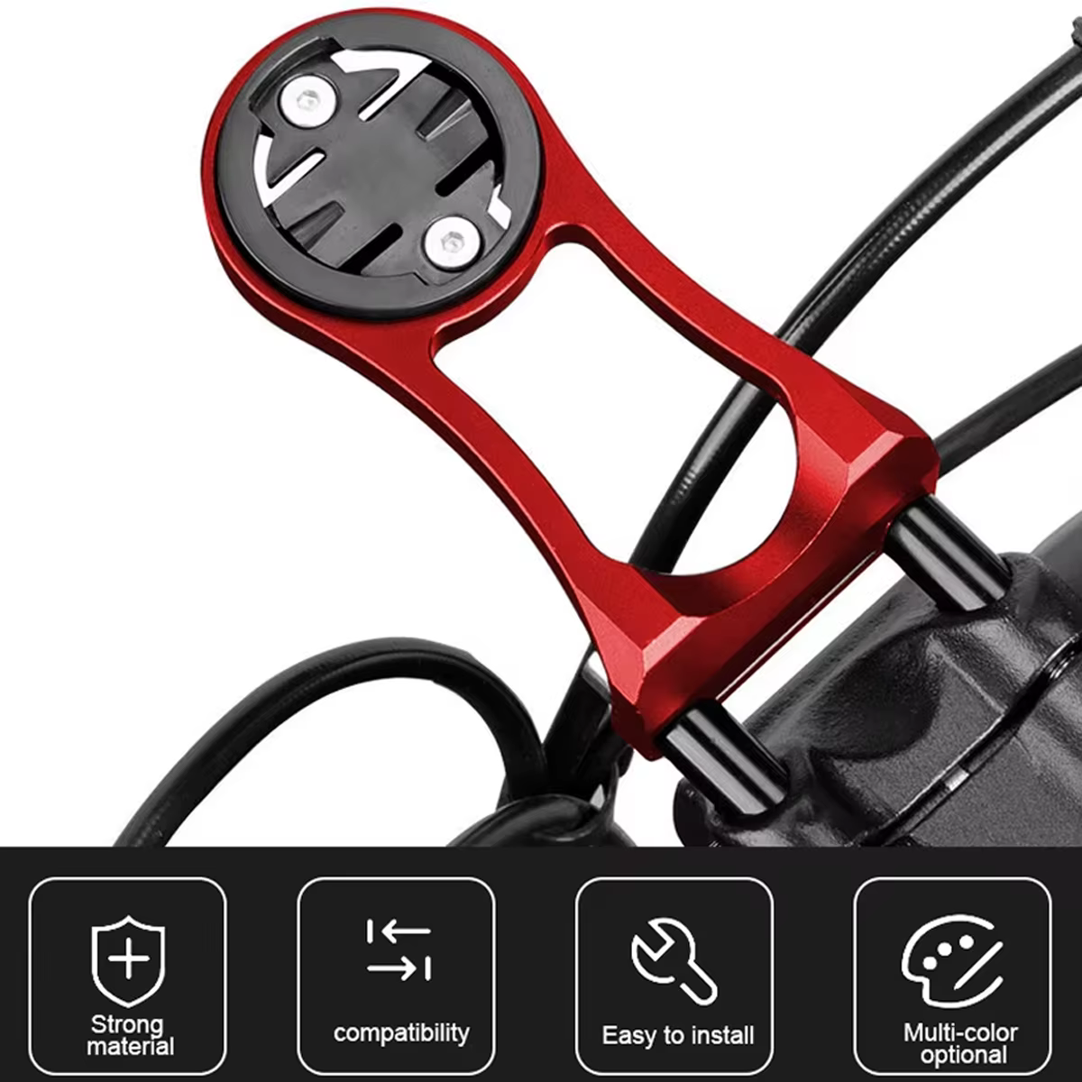 Support de guidon de vélo en alliage d'aluminium pour compteur de vitesse et fixation de phare