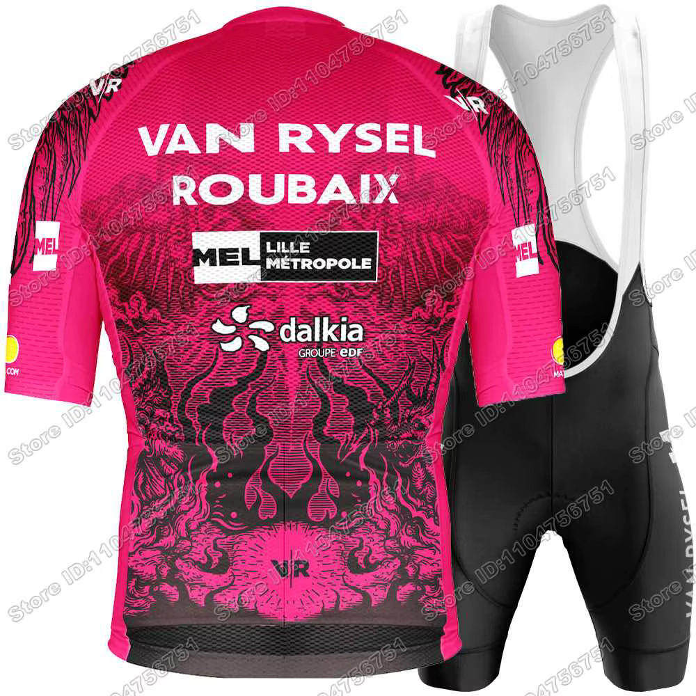 Maillot de Cyclisme Équipe Roubaix 2026 Rose