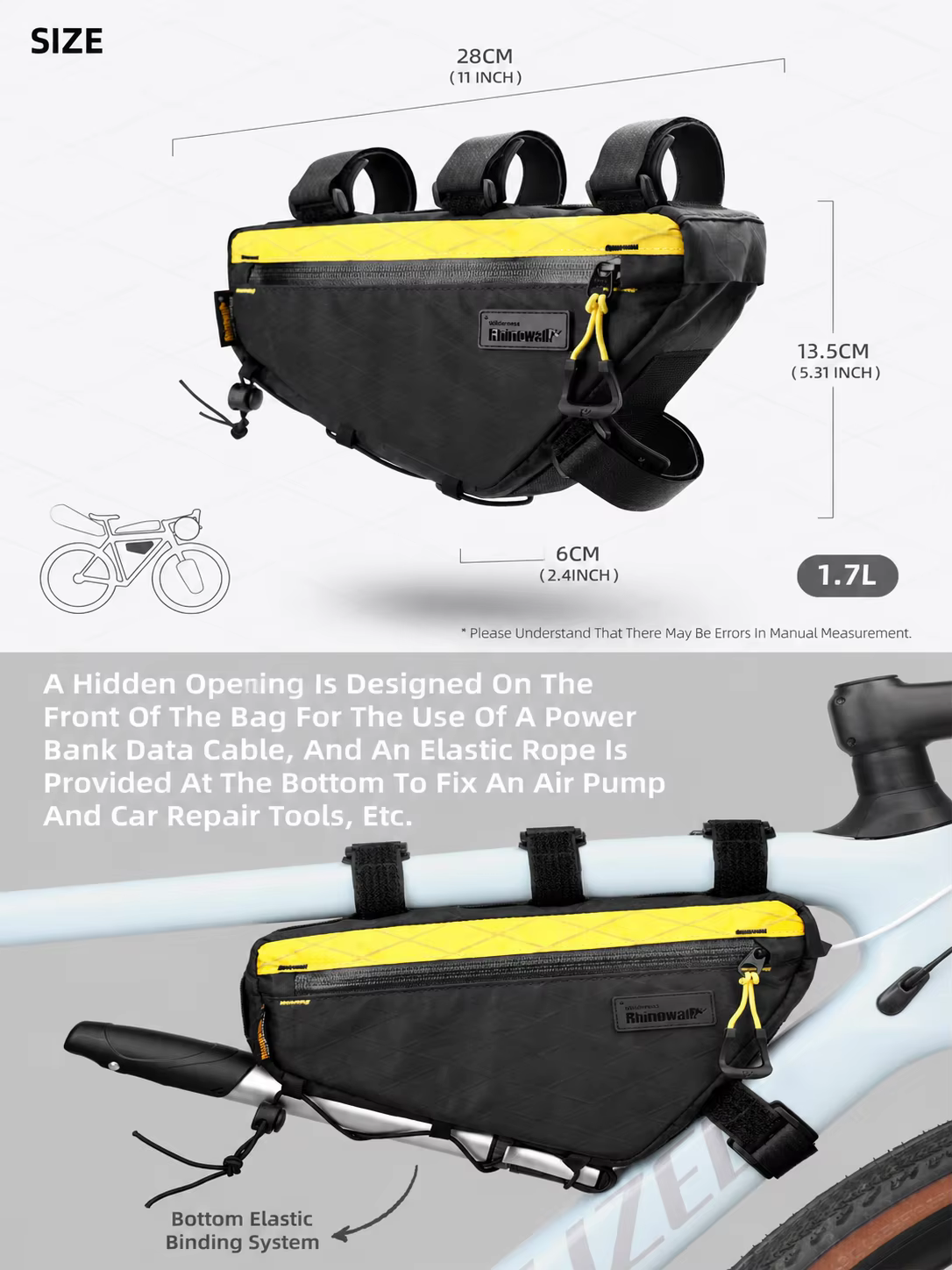 Rhinowalk Sac de Cadre Vélo 1