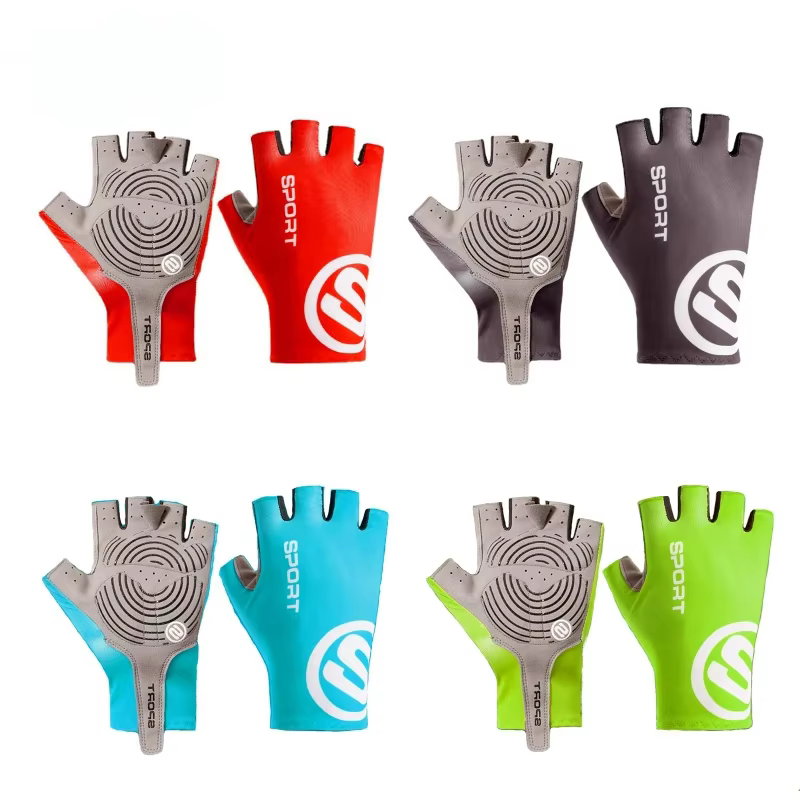 Briser le vent cyclisme demi doigt gants anti-dérapant vélo mitaines course