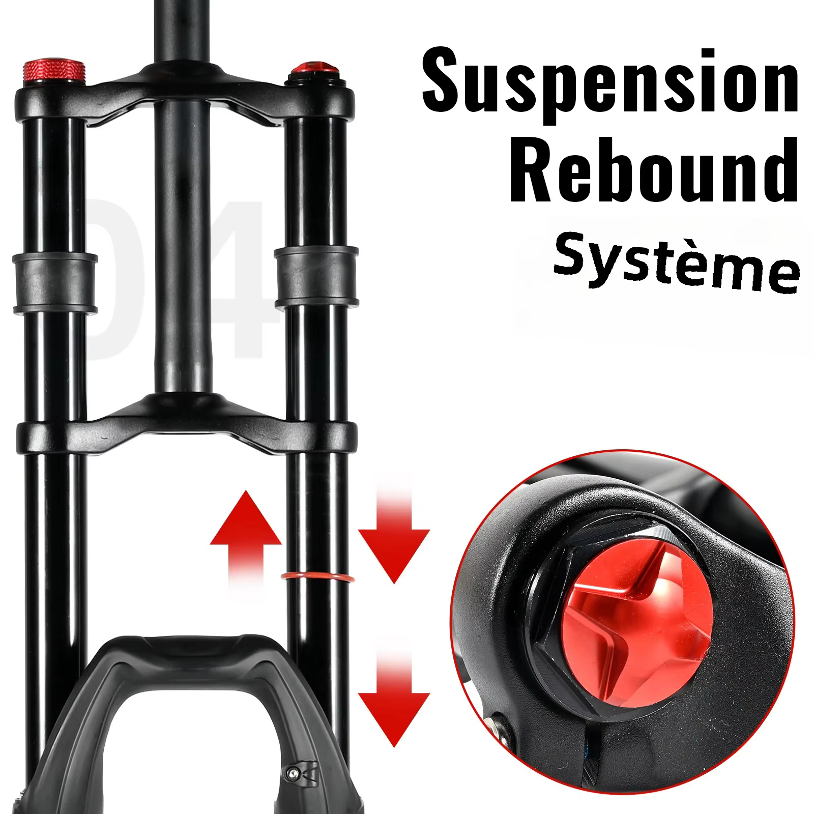 Nanveo-Fourche à suspension pneumatique double initiée