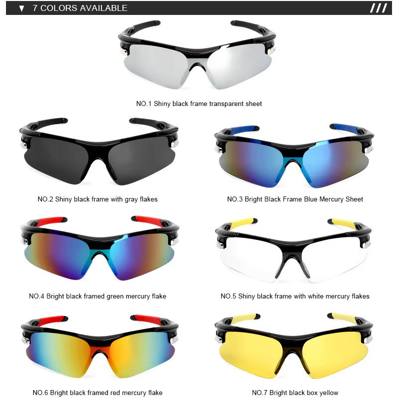 RIDERACE Sport Hommes Lunettes De Soleil Route Vélo