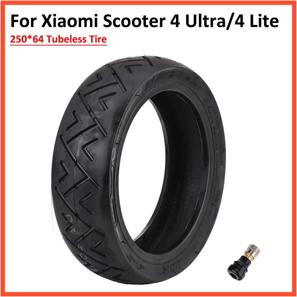 Pneu tubeless Ulip City Road 250*64 pour trottinette électrique Xiaomi 4 Ultra 4 Lite 10 pouces 250x64