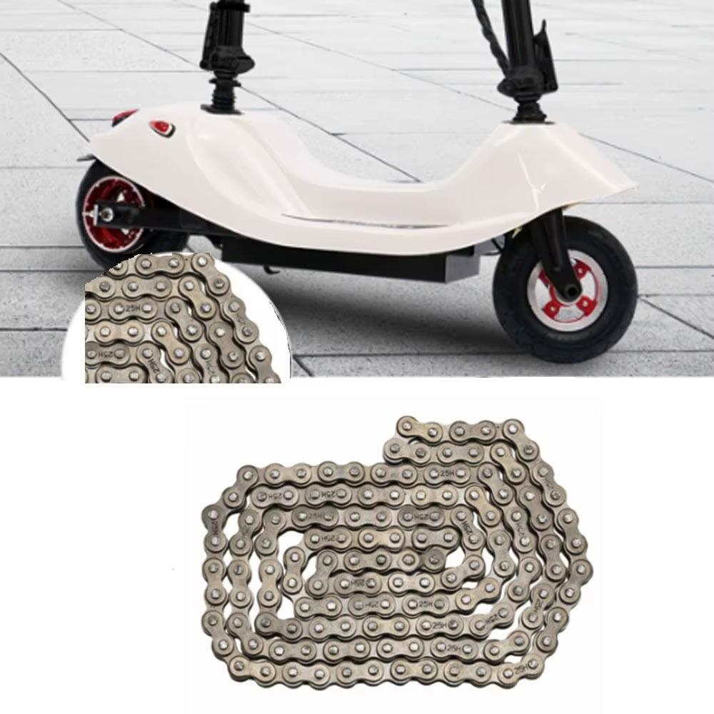 Chaîne de remplacement en acier durable 25H pour trottinette électrique