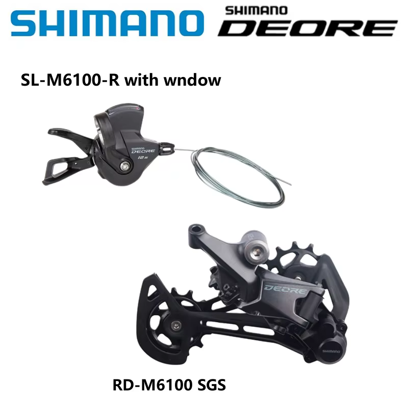 SHIMANO DEORE SL-M6100 droit RD-M6100 SGS 12 vitesses manette de vitesse dérailleur arrière Original pour vélos de montagne pièces d'équitation vtt
