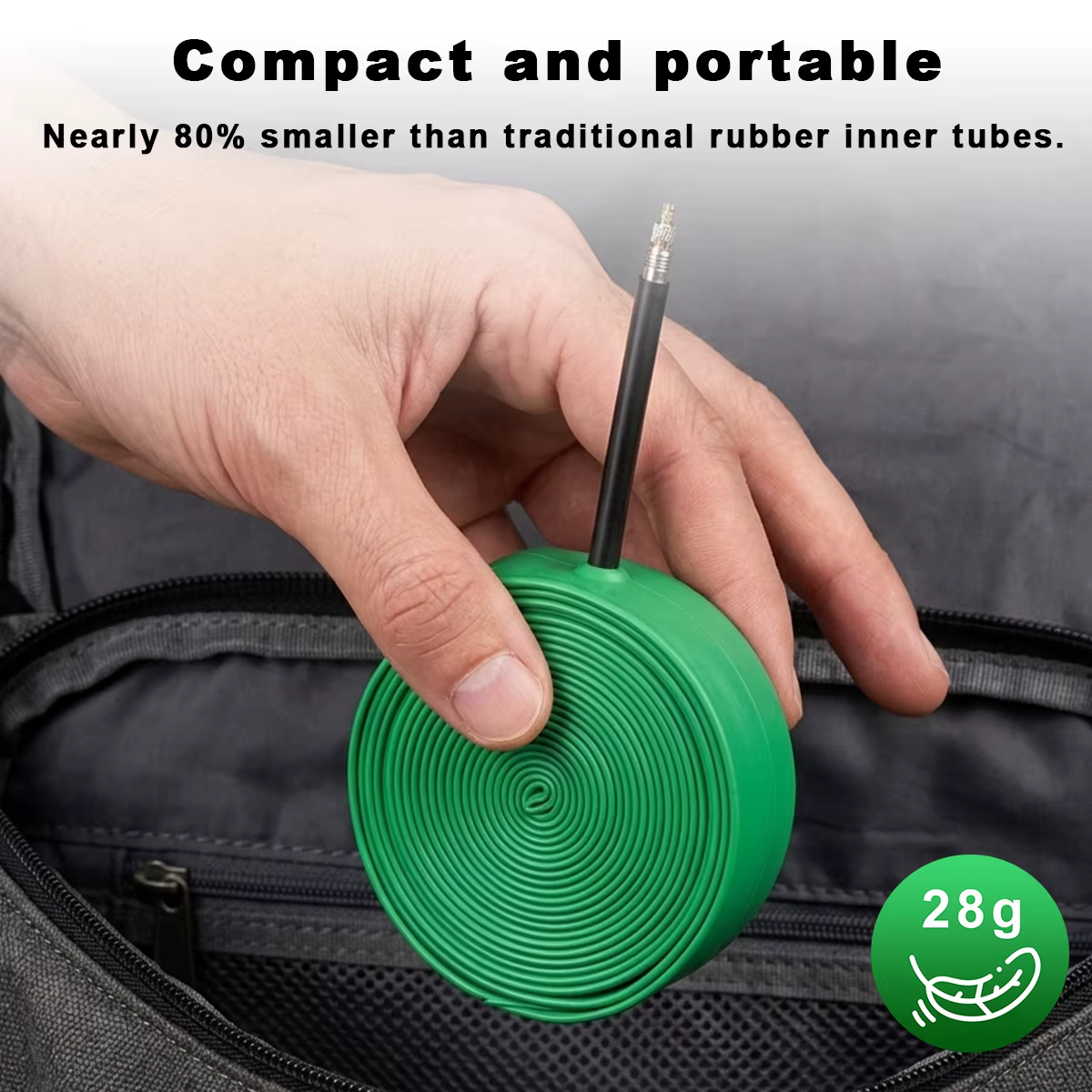 Chambre à air de vélo de route Rockbye 28g ultralégère portable en TPU