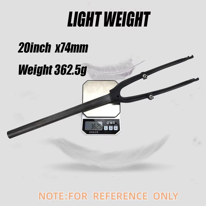 Fourche de vélo pliable en fibre de carbone 3K pour petites roues