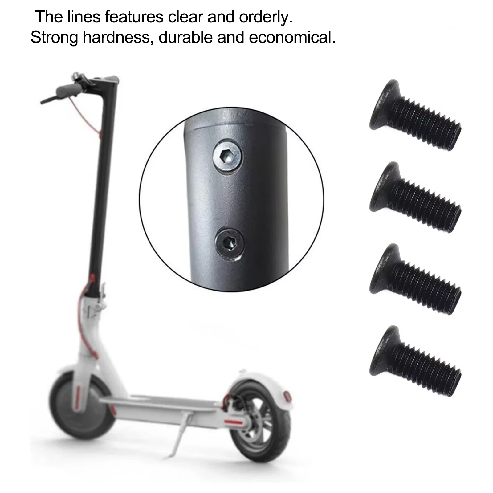 Jeu de vis de poteau pour scooter électrique