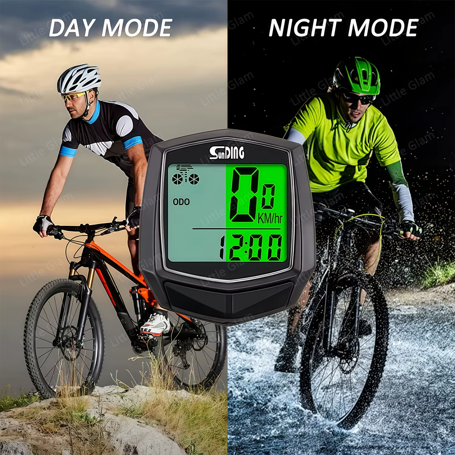 Compteur de vitesse multifonctionnel filaire pour vélo - Grand écran