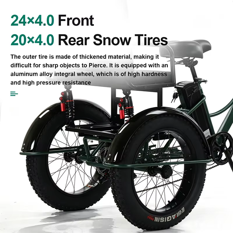 Nouveau Tricycle électrique à 3 roues vélo Cargo avec passagers personnes âgées adultes 2 places 750W puissant