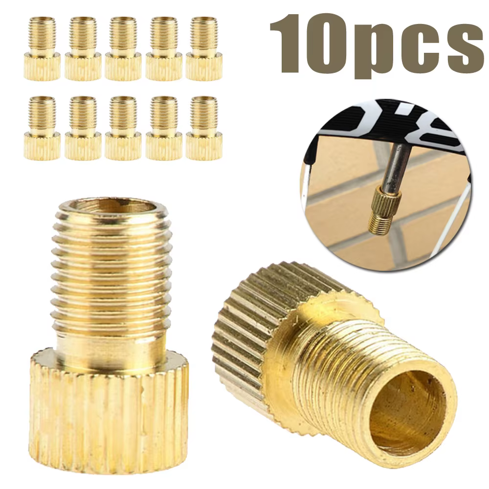 10x adaptateurs de Valve de pompe à vélo 15x8x8mm pour VTT moto adaptateur de convertisseur de cyclisme accessoires