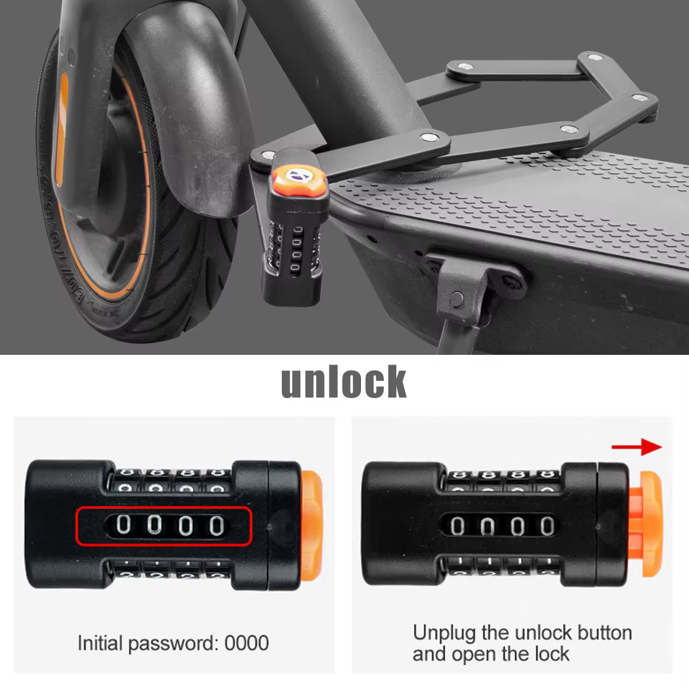 Serrure pliable antivol pour Scooter électrique