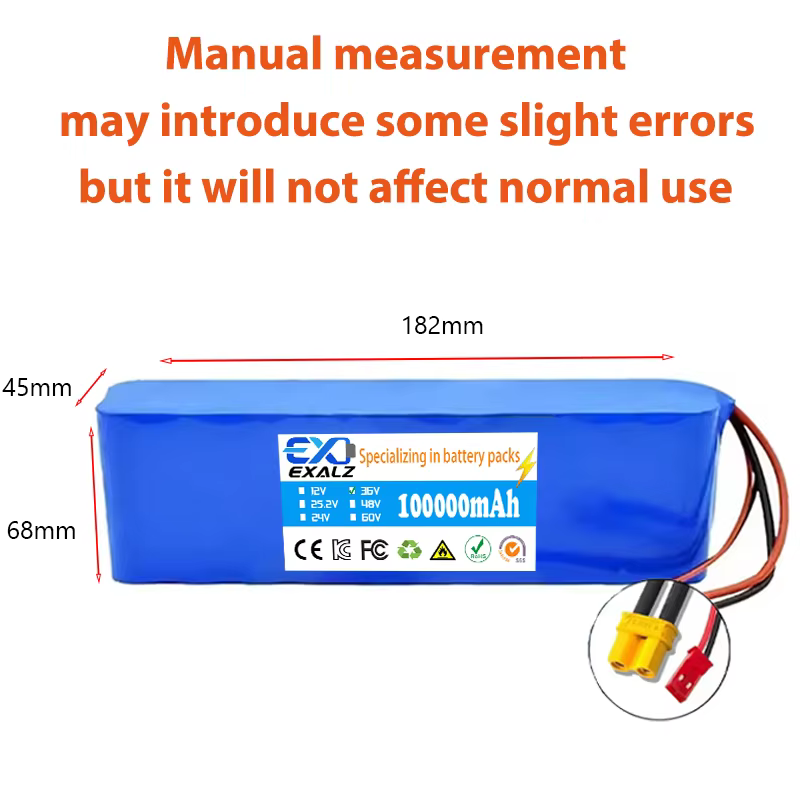 Batterie Lithium-ion pour Scooter électrique 10S2P 36V 100000mAh 500W