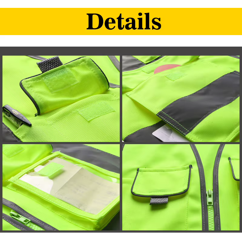 Gilets de sécurité orange avec logo imprimé, gilets de sécurité, nouveauté