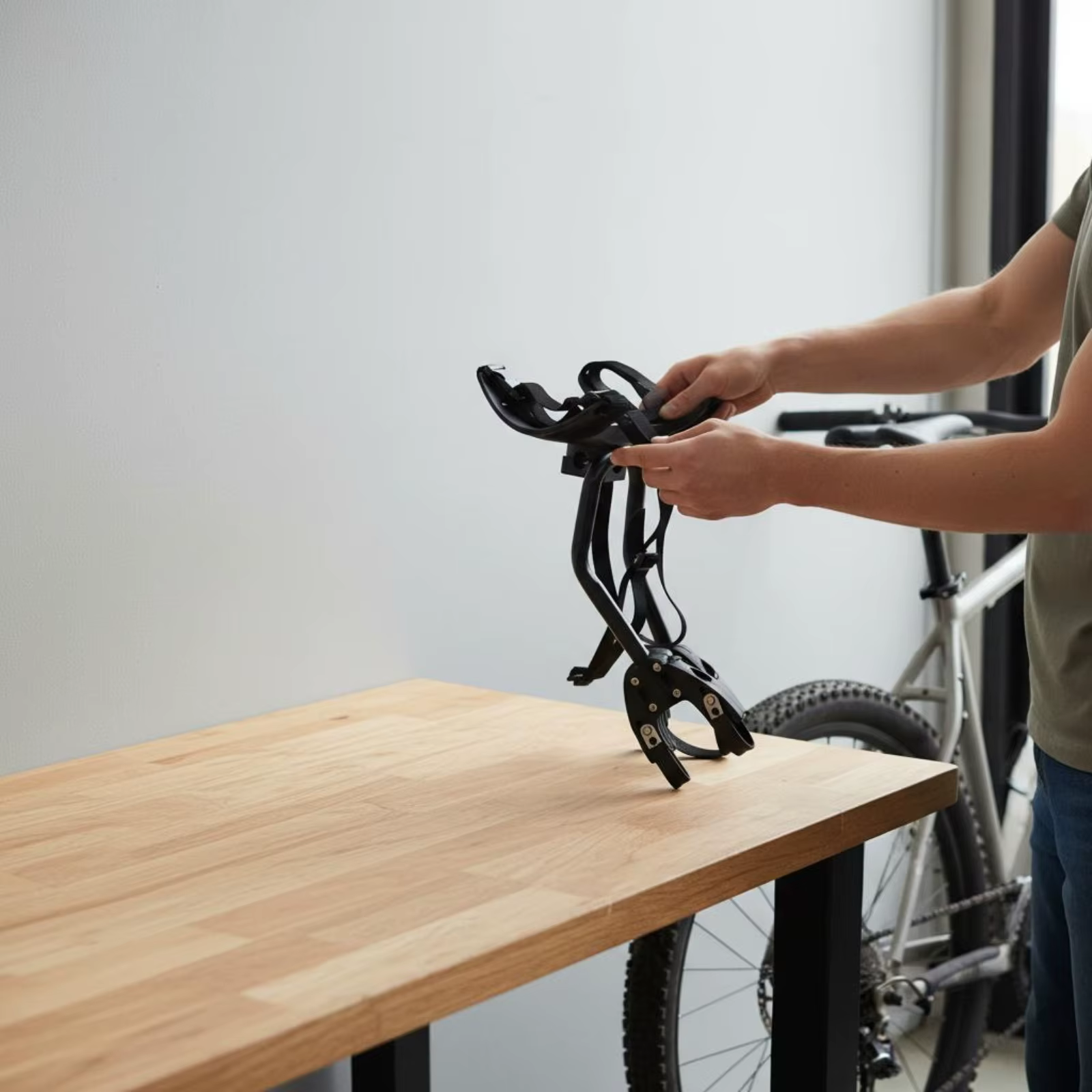 Porte-vélos de montagne réglable pour porte-bagages arrière de vélo