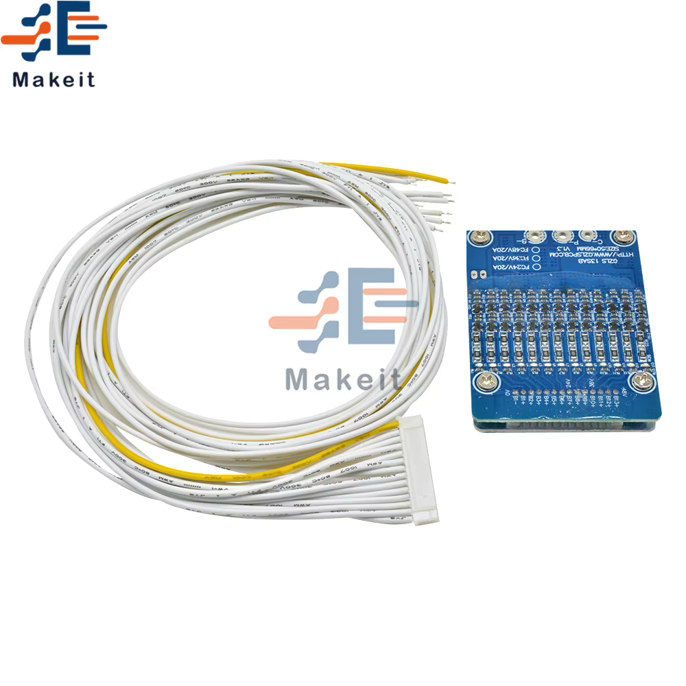 Carte de protection du chargeur de batterie au lithium, fonction BMS pour vélo électrique, Balance, Eddie Ion, BMS 13S, 48V, 20A, 35A