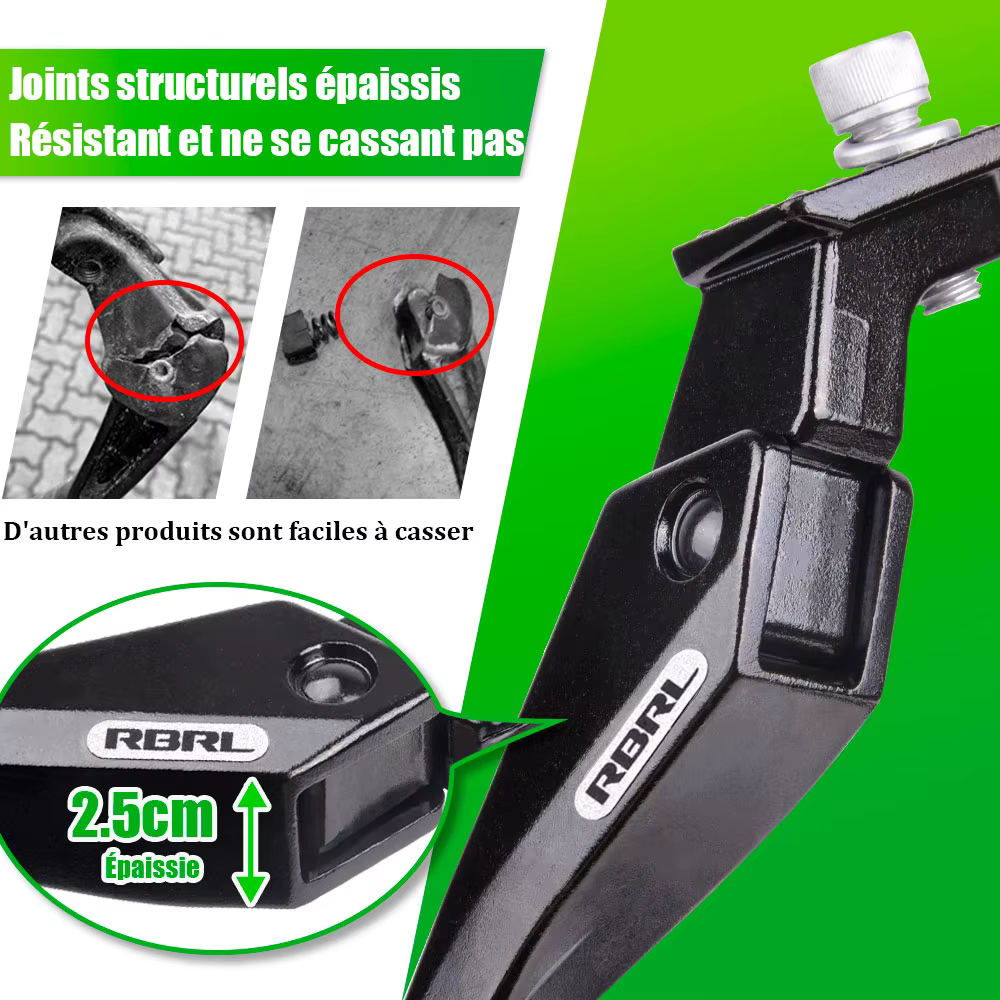 Béquille centrale de vélo réglable en aluminium