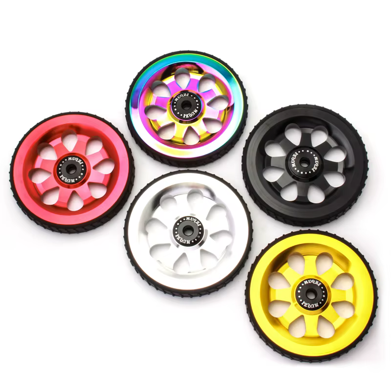 Roues d'assistant de vélo pliantes 85x12mm