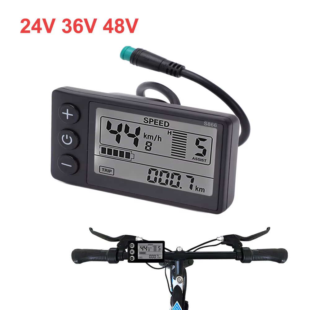 Compteur d'affichage LCD pour vélo électrique