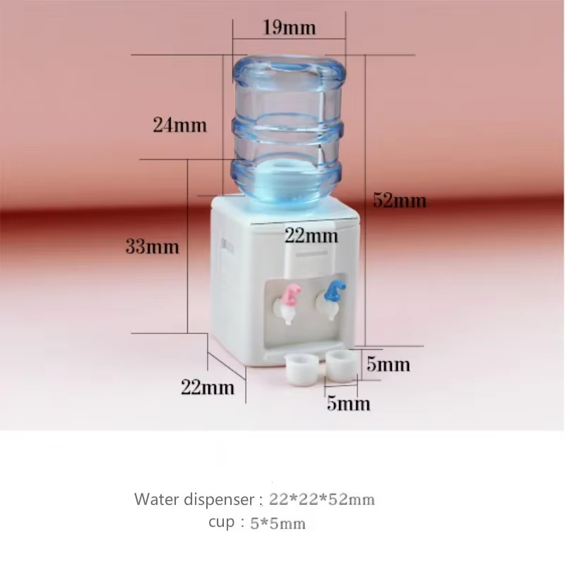 Nouveau modèle de scène de jeu alimentaire miniature, mini accessoires, mini distributeur d'eau, accessoires de décoration pour la maison, pour le salon