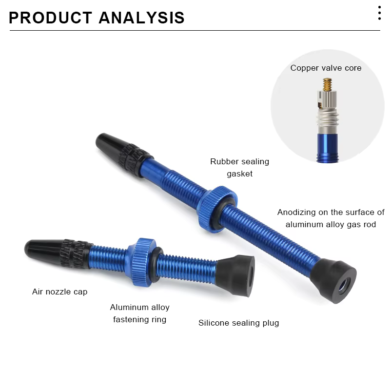 Valve tubeless pour vélo 40/60 mm F/V Presta