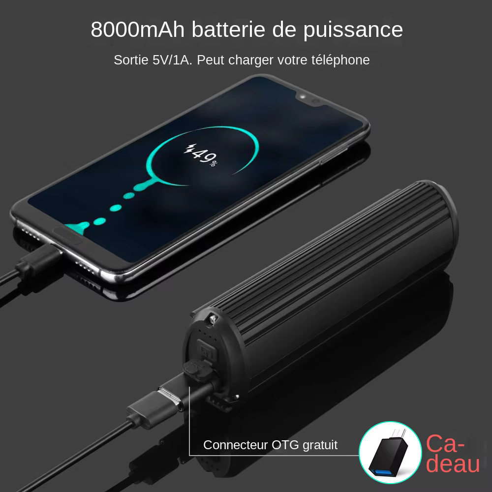 NEWBOLER vélo lumière avant 6000 Lumen