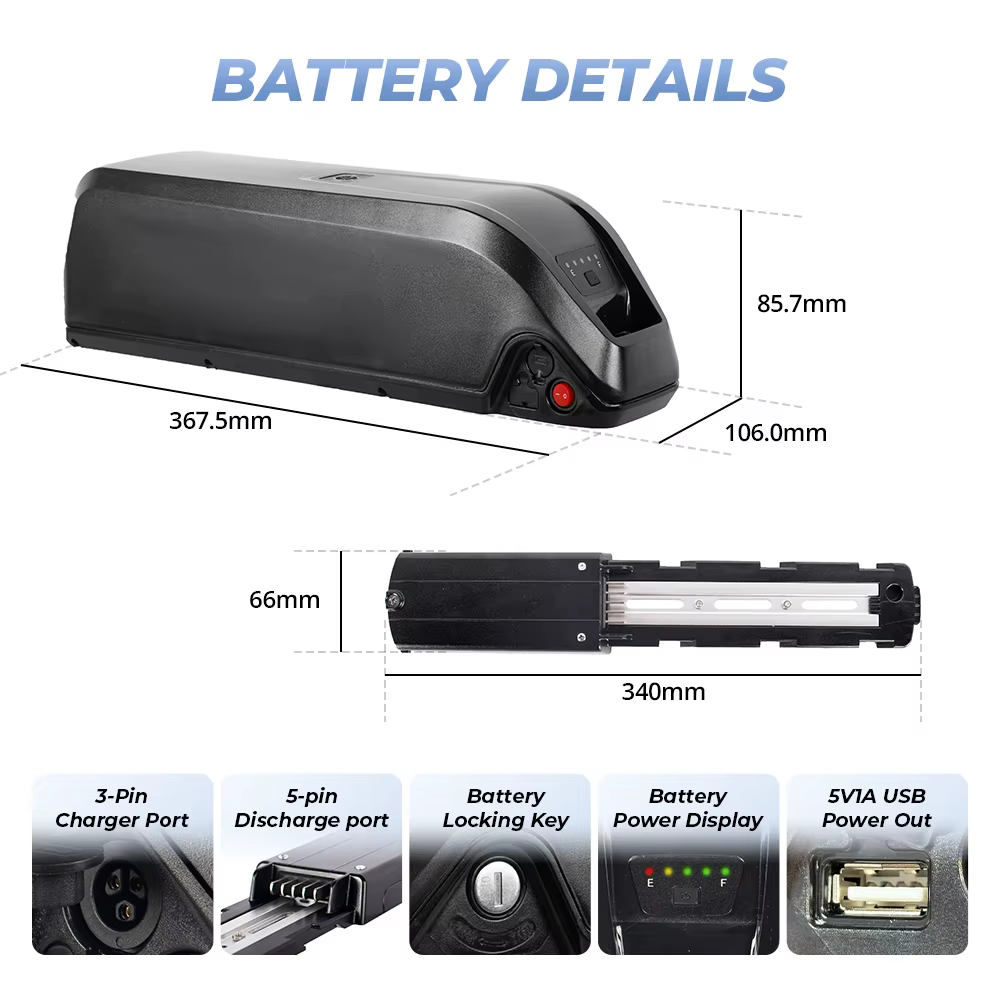 HaiLong A Ebike batterie boîte 42 pièces cellules vélo électrique vers le bas Tube boîtier avec Base de support 10S4P