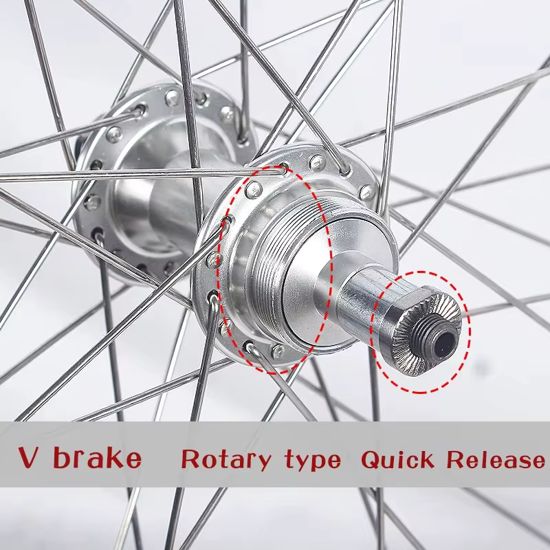 Paire de roues de vélo de route en alliage d'aluminium