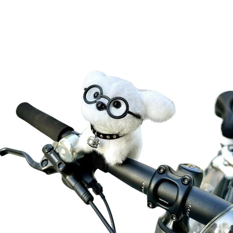Pendentif décoratif chiot mignon pour guidon de vélo, vélo électrique, moto, vélo de route