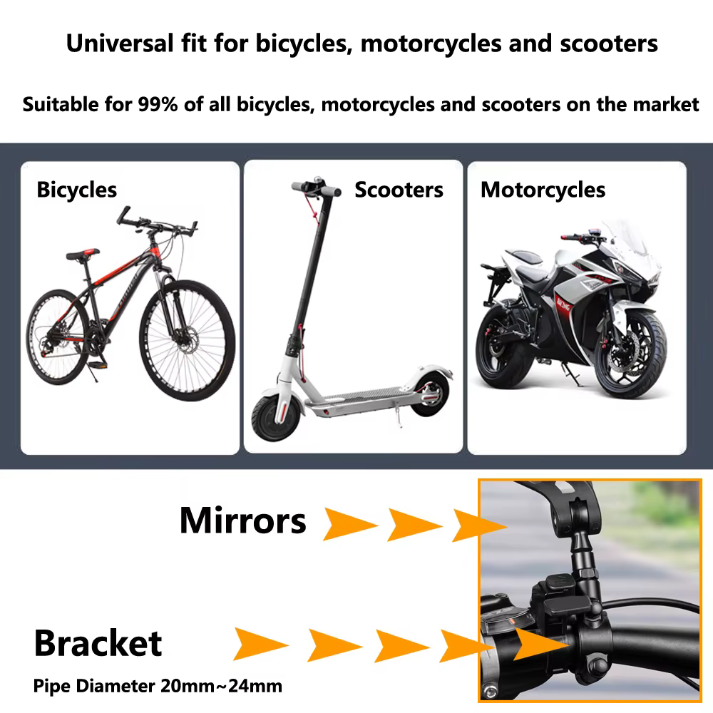 Rétroviseur de vélo pour vélo