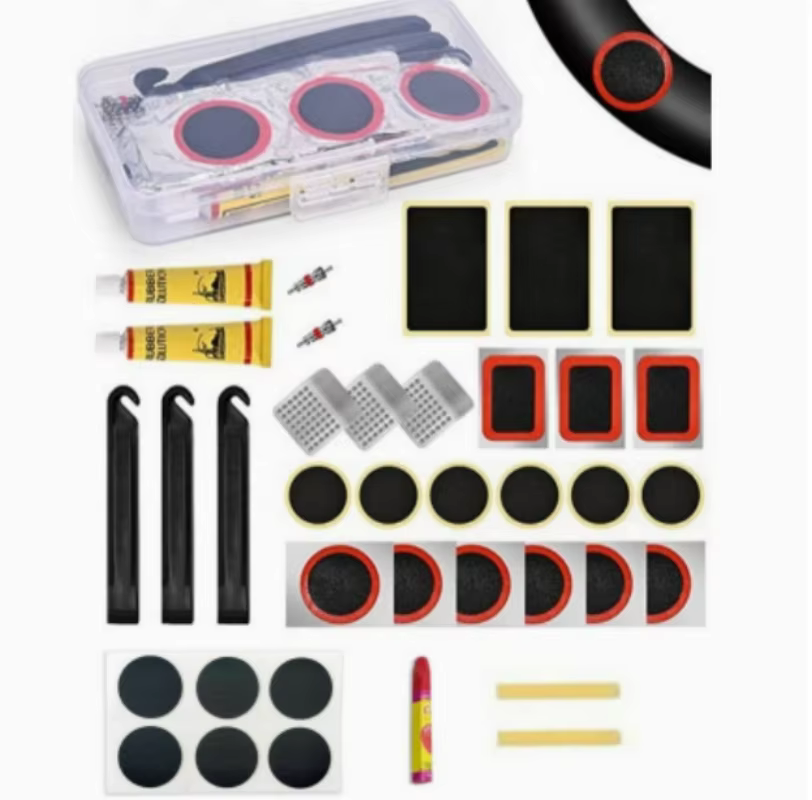 Kits de réparation de pneus de vélo portables avec leviers de démontage