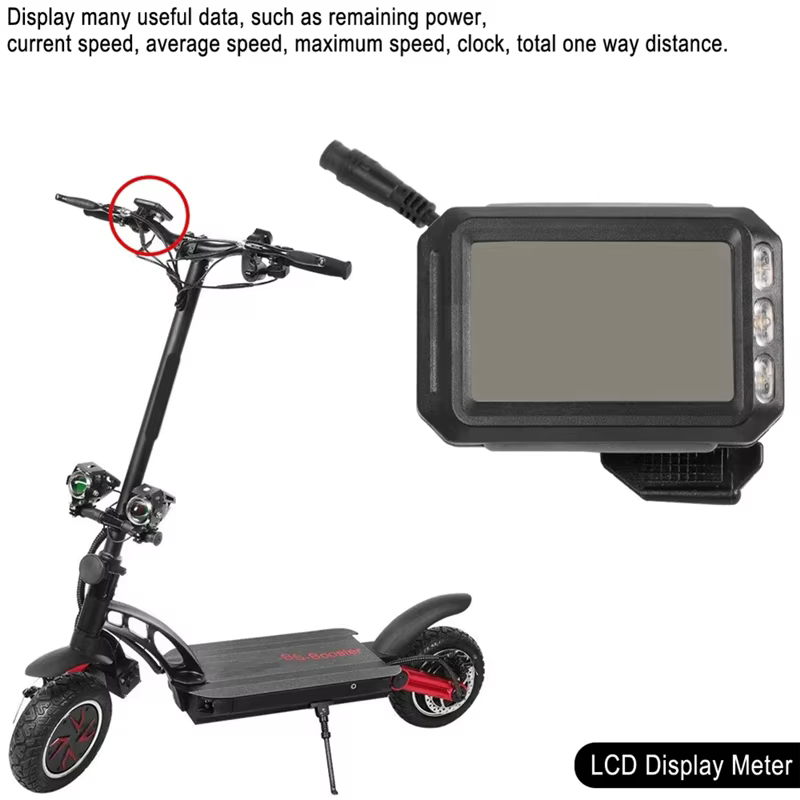 Afficheur LCD pour trottinette électrique 36V-60V