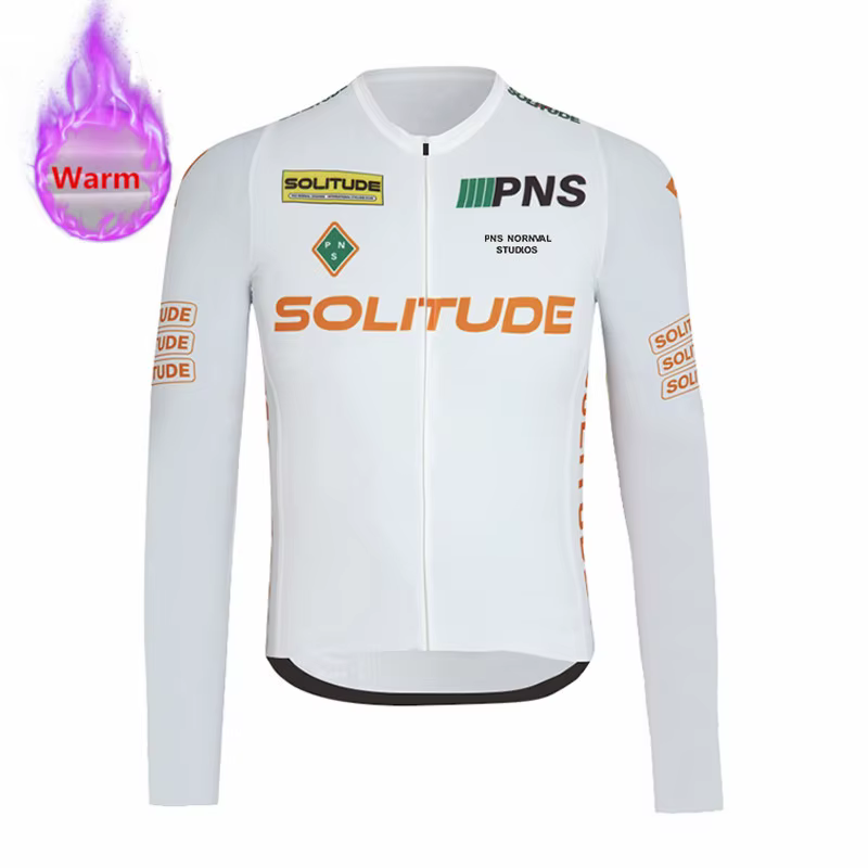 Maillot de cyclisme en polaire thermique pour homme