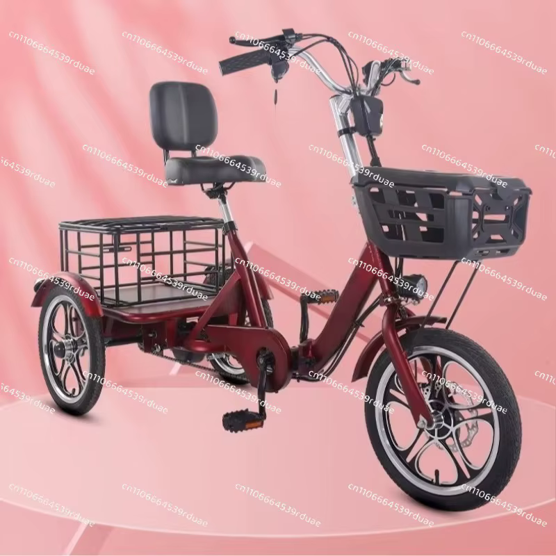 Tricycle électrique à pédales pour personnes âgées
