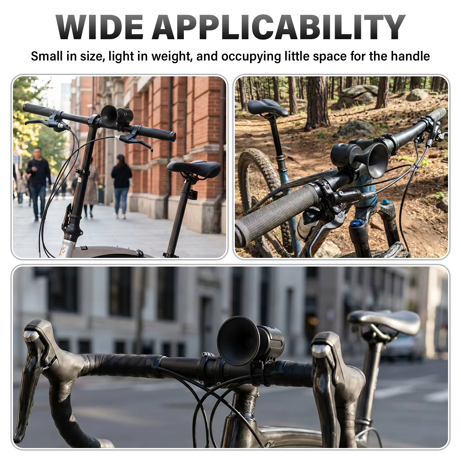 Klaxon de vélo 120 dB, sonnette électrique puissante