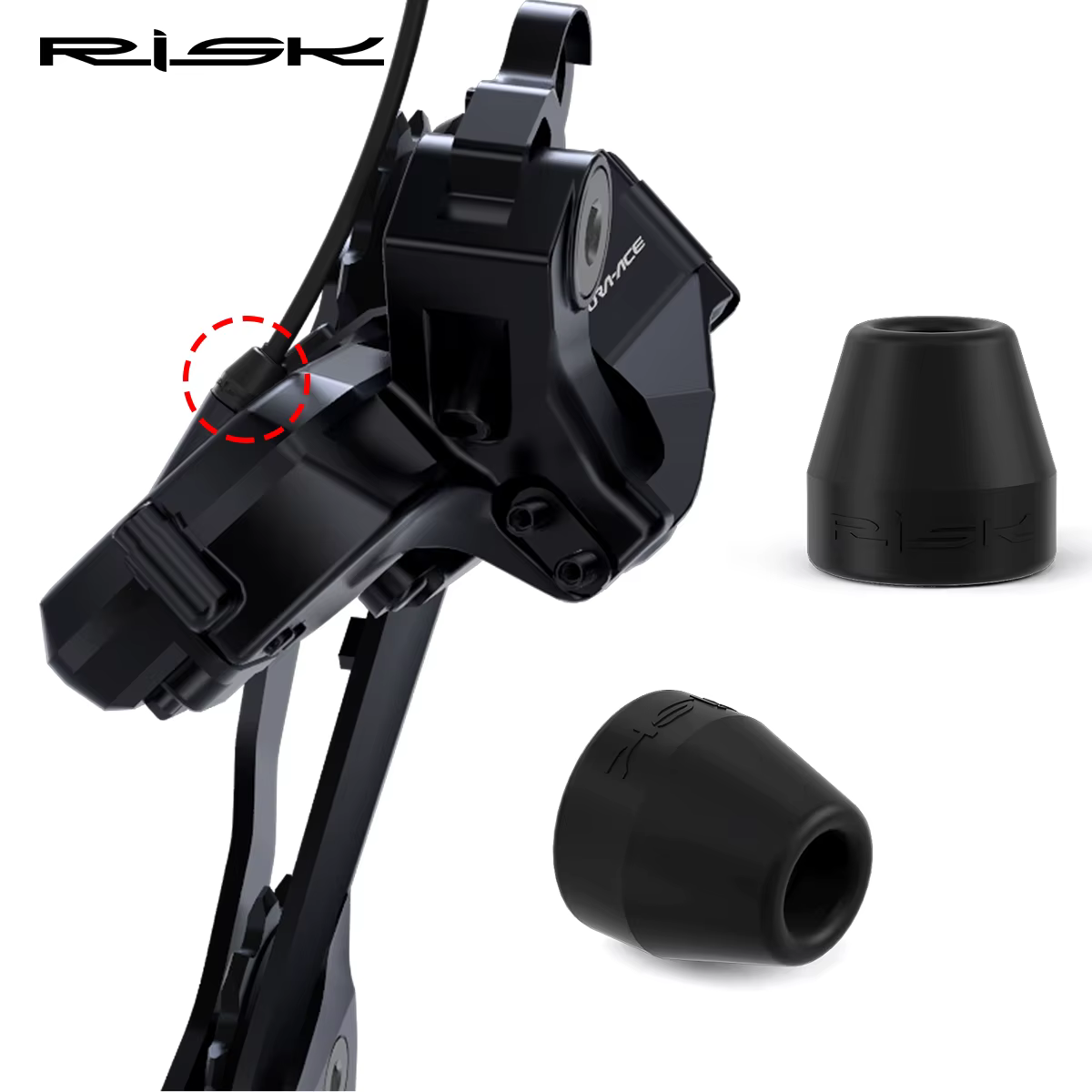 2 pièces risque vélo de route Di2 arrière décodeur changement e-tube fil électrique étanche manchon en caoutchouc bouchon de protection anti-poussière protecteur