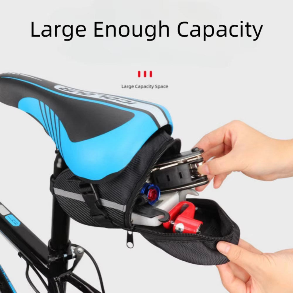 Sacoche universelle pour selle de vélo