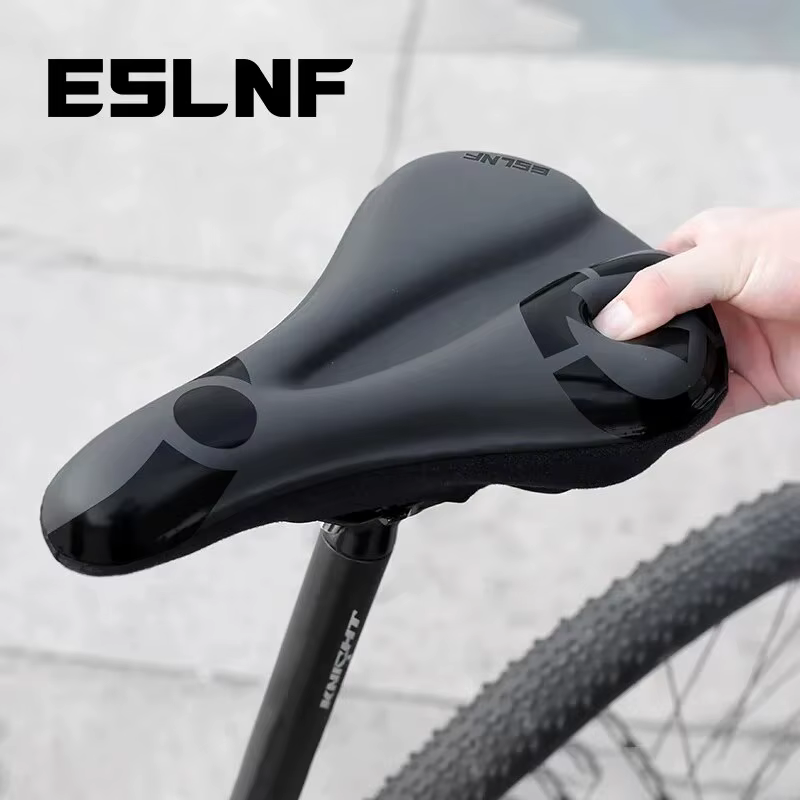 ESLNF Gel souple vélo anti-dérapant imperméable housse de selle coussin rembourré Sport