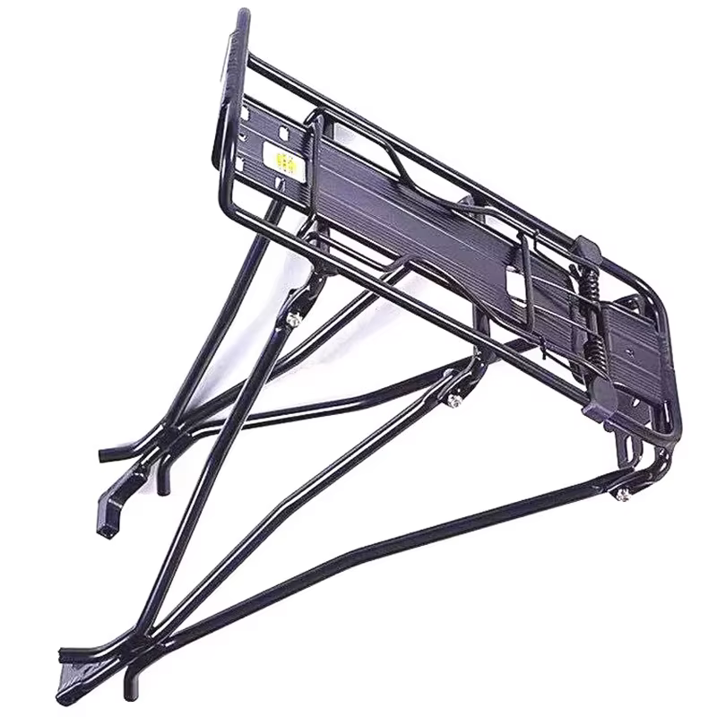 Porte-bagages arrière de vélo en aluminium noir