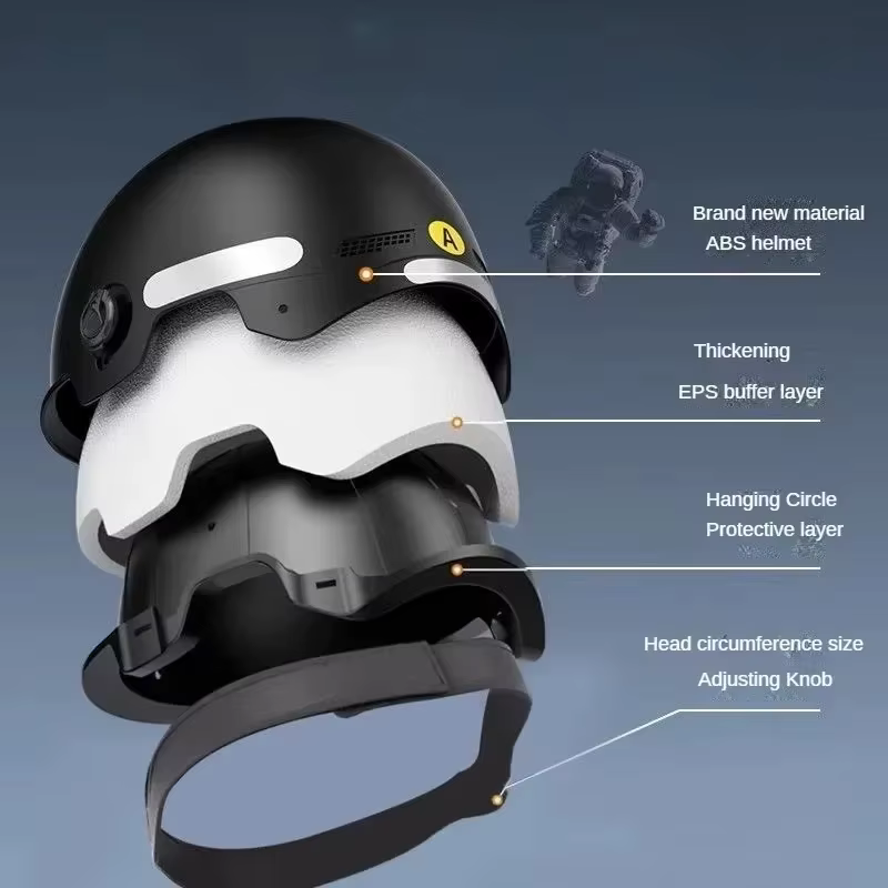 Casque de vélo avec lentille de lunettes pour adulte