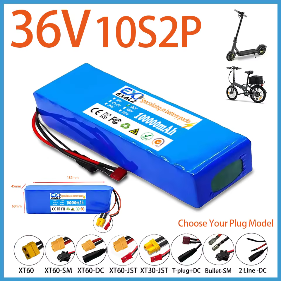 Batterie de scooter électrique 36V 10S2P 100Ah 18650