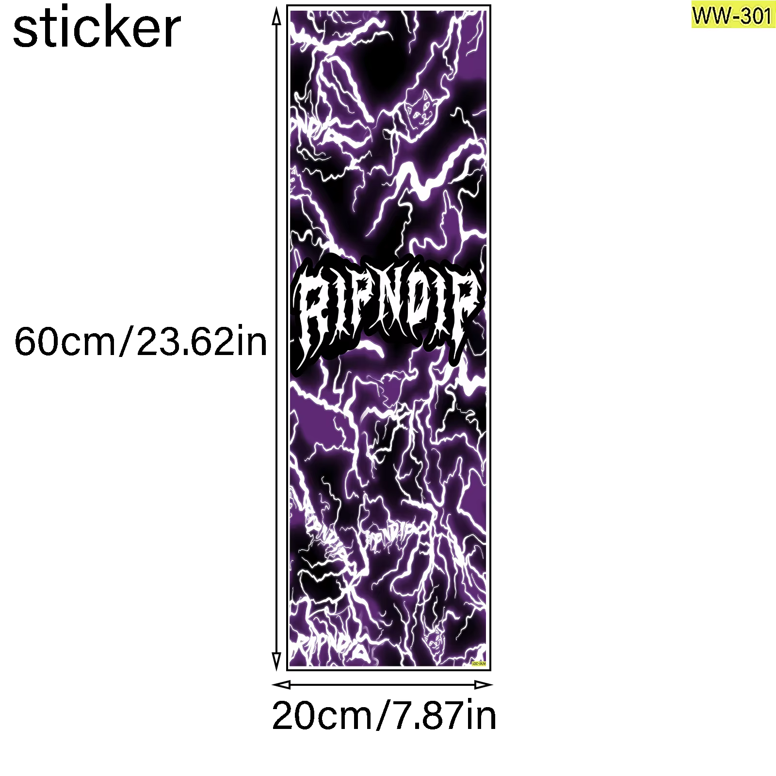 1 autocollant violet cool pour trottinette électrique