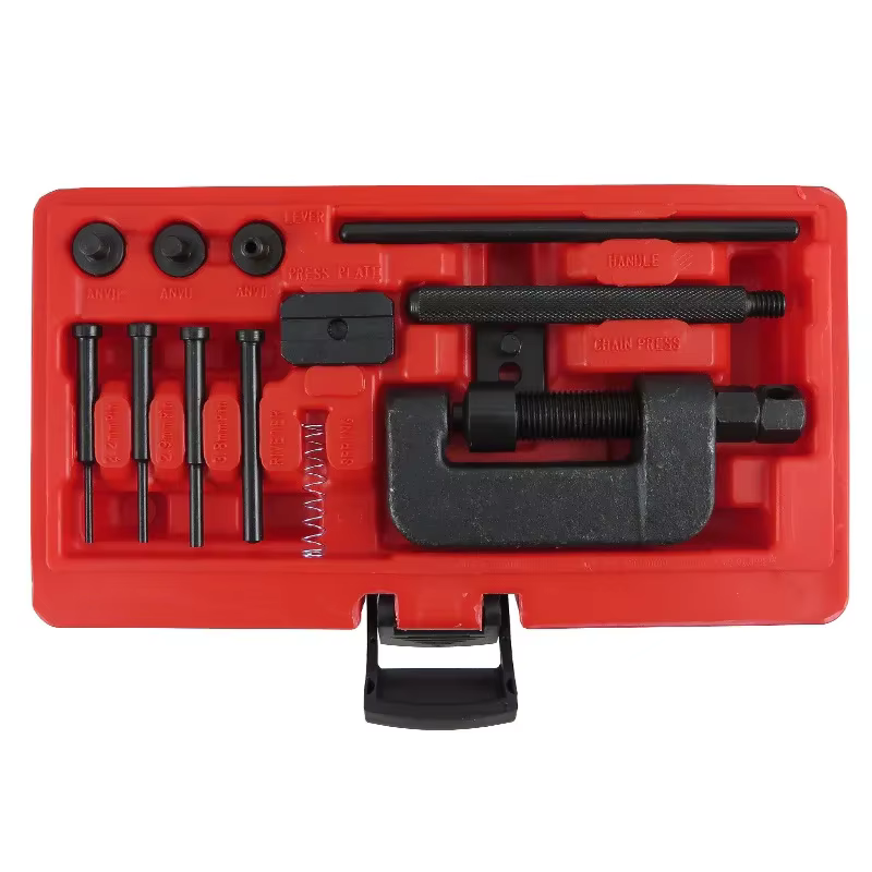 Kit d'outils de réparation de rivetage avec boîtier rouge
