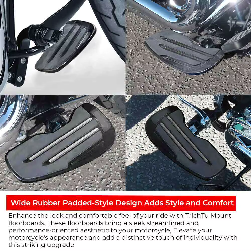 Repose-pieds noirs réglables pour Harley Softail Low Rider ST FXLRST 2022 – 2024