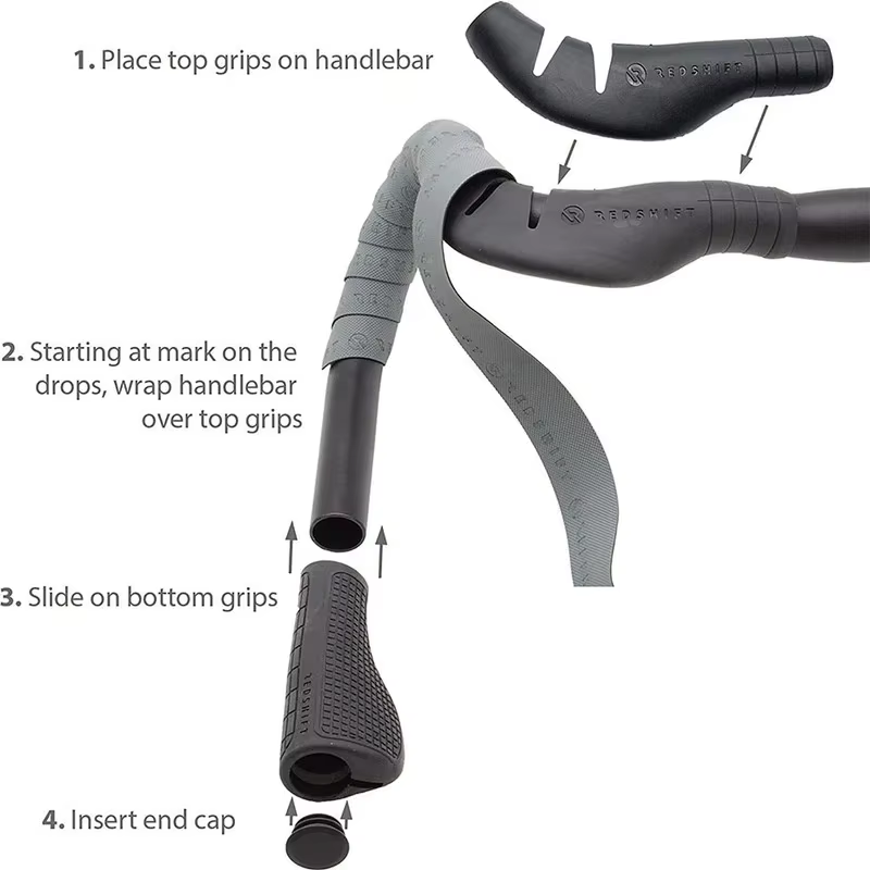 REDSHIFT Cruise Control Handlebars - Ergonomic Road Bike Handlebars