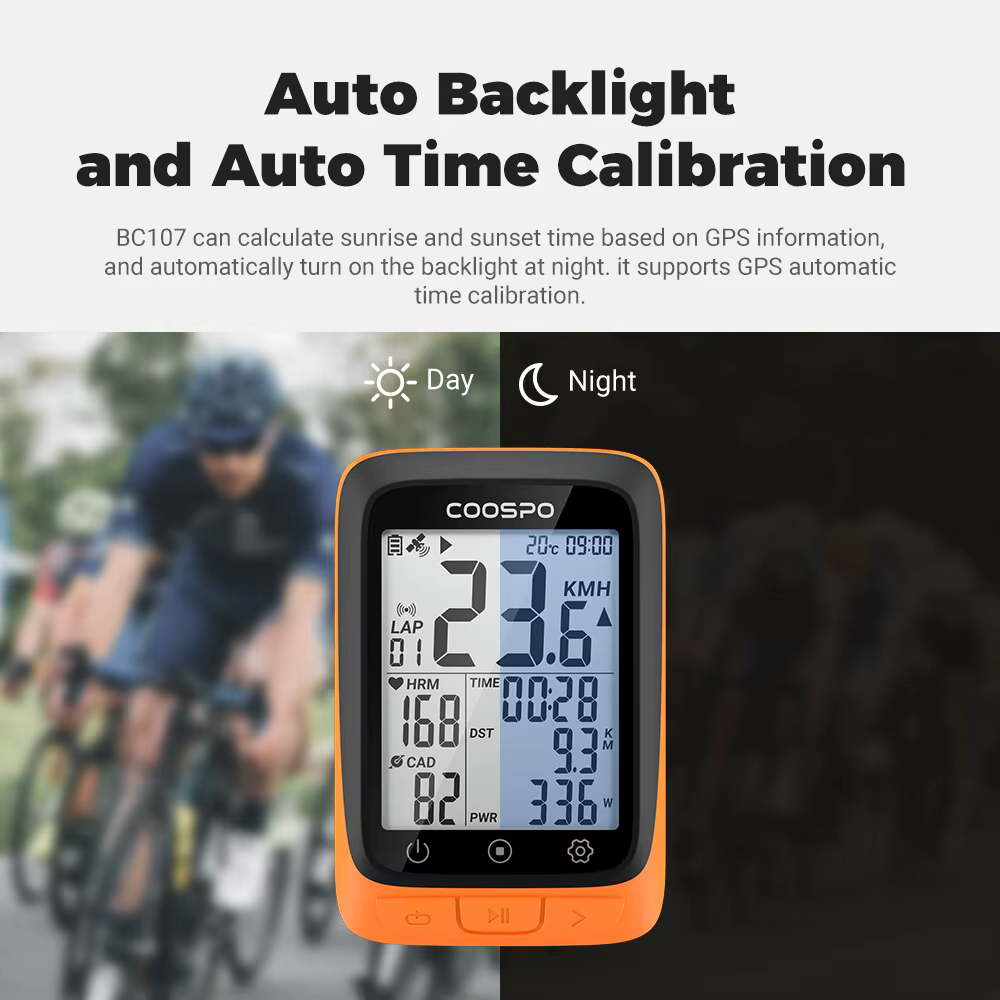 COOSPO BC107 Vélo Ordinateur GPS Sans Fil
