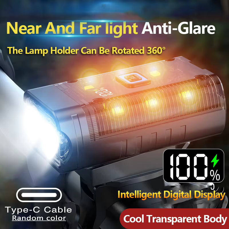 Feu avant de vélo LED Rechargeable