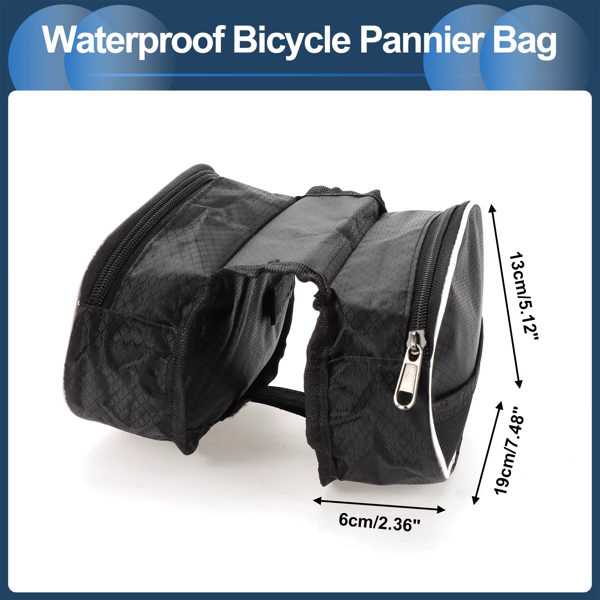 X Autohaux-Sac imperméable en PVC pour cadre de vélo
